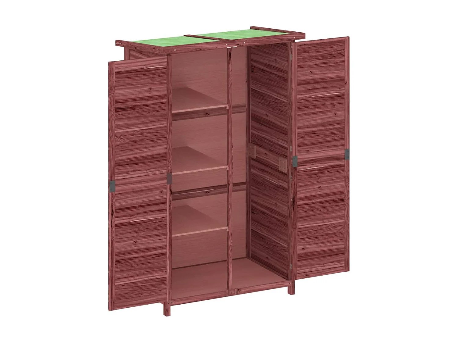 Abri à outils de jardin moka 83x57x140 bois massif pin