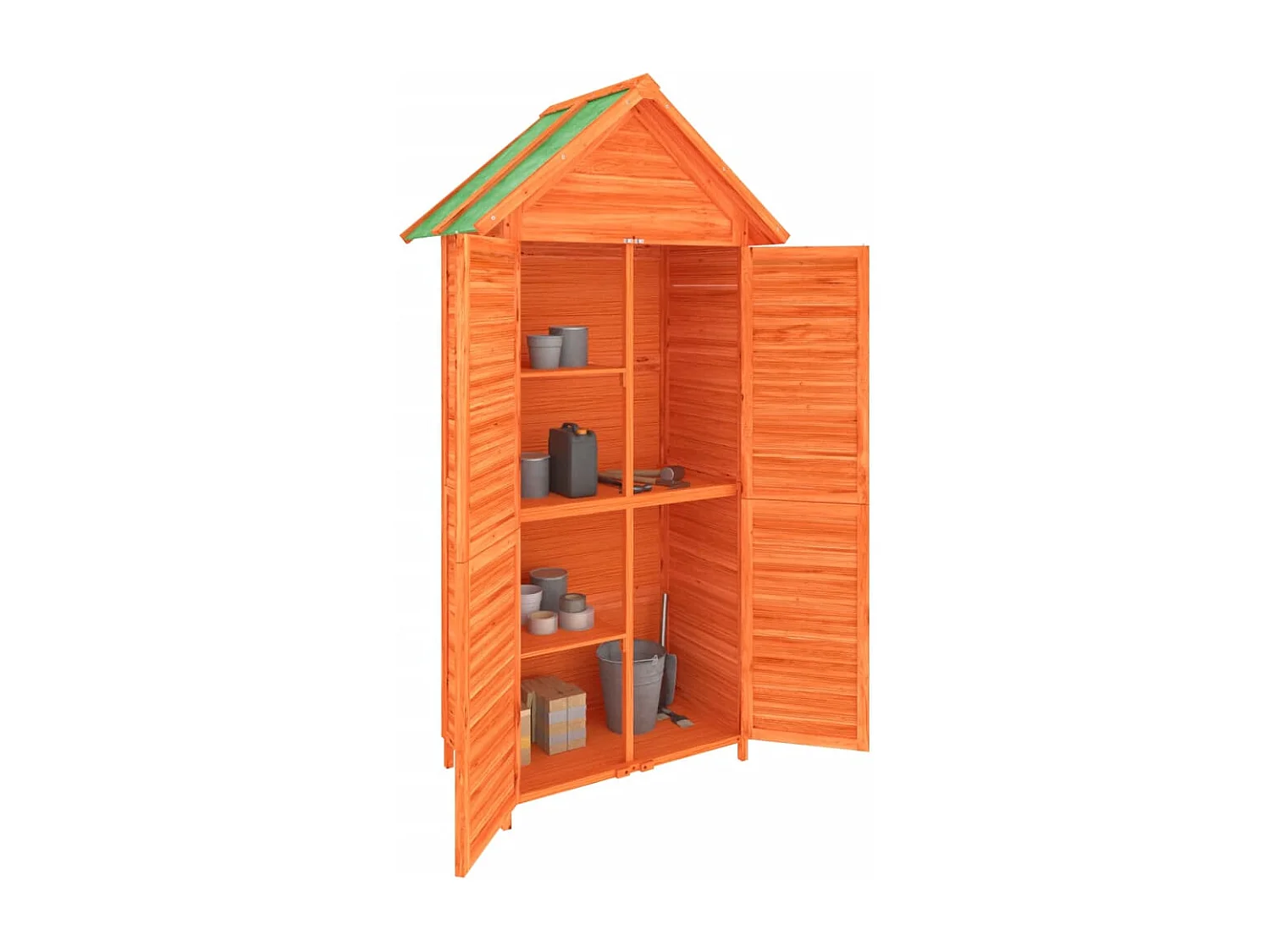 Abri à outils de jardin marron 89x52,5x175 bois massif pin