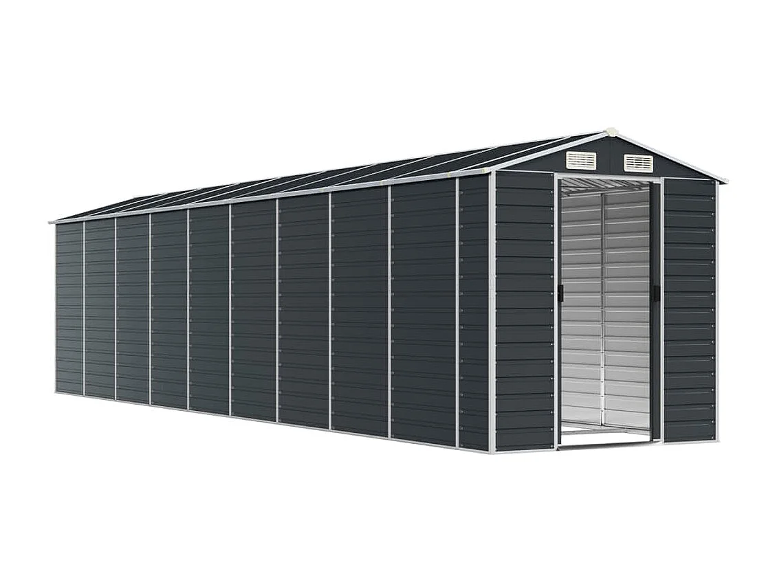 Abri de jardin anthracite 191x810x198 acier galvanisé