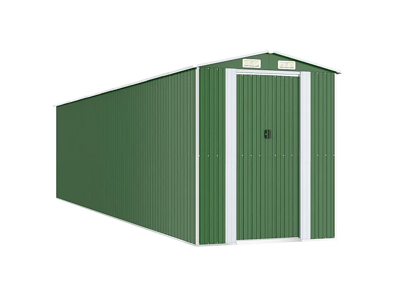 Abri de jardin Vert 192x855x223 Acier galvanisé