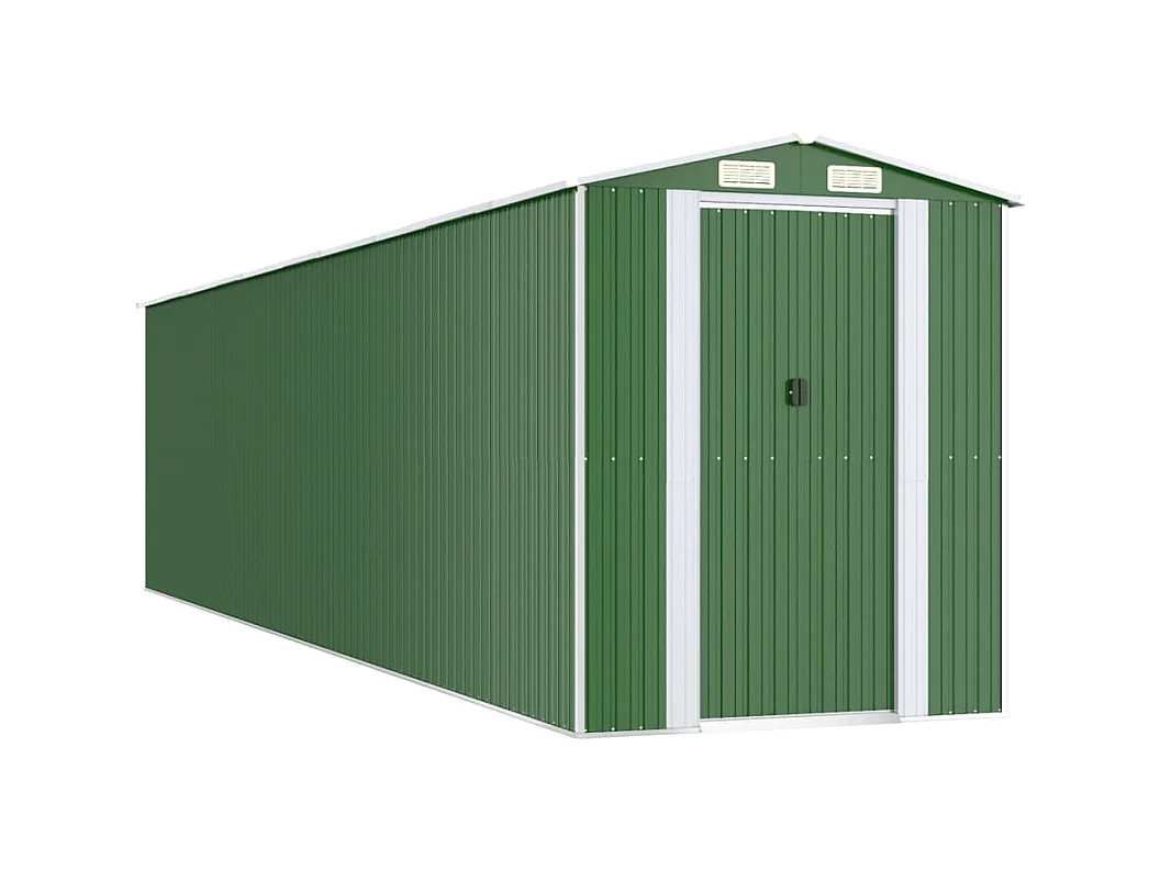 Abri de jardin Vert 192x855x223 Acier galvanisé
