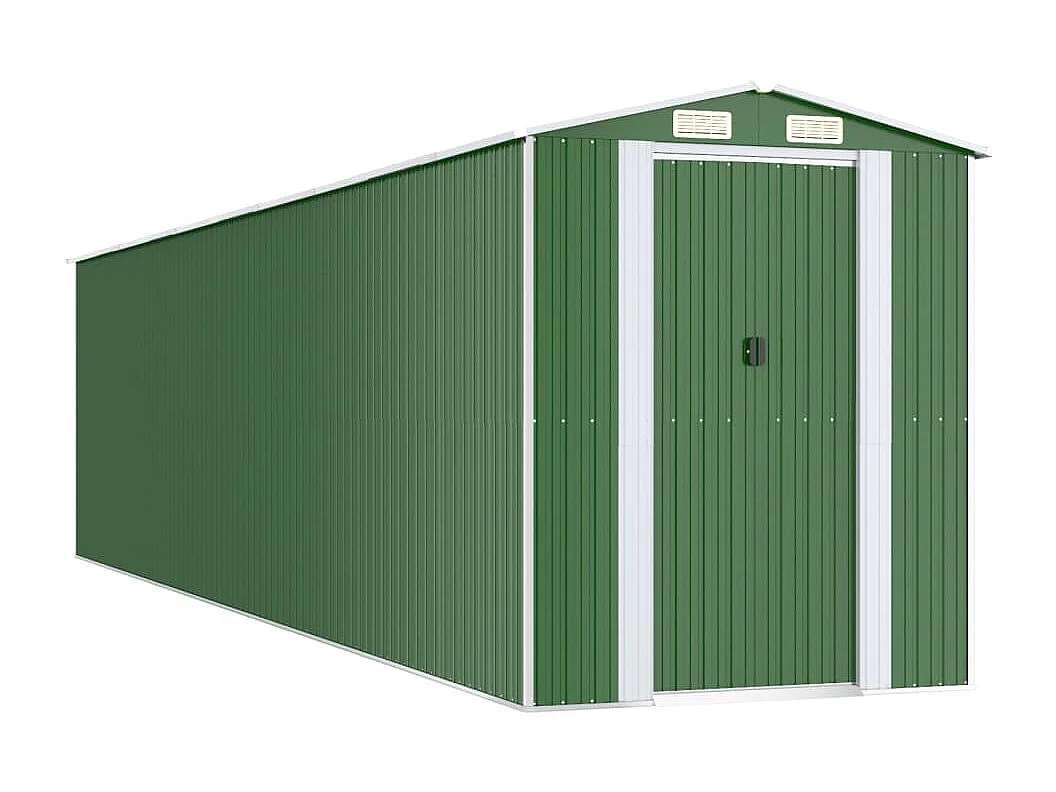Abri de jardin Vert 192x855x223 Acier galvanisé