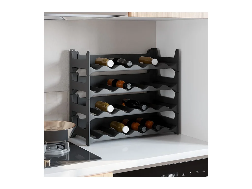 Casier à vin pour 24 bouteilles PP empilable