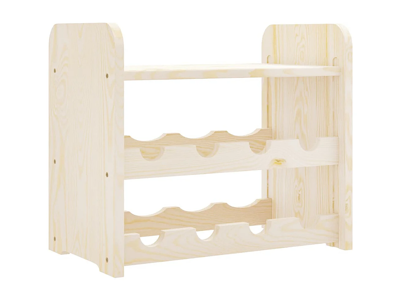 Casier à vin avec panneau supérieur 43x25x37 bois pin massif