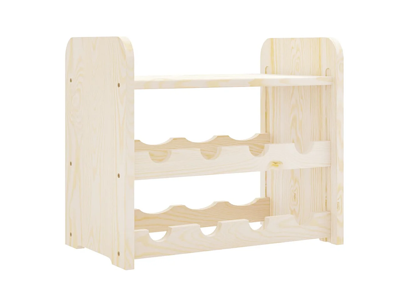 Casier à vin avec panneau supérieur 43x25x37 bois pin massif
