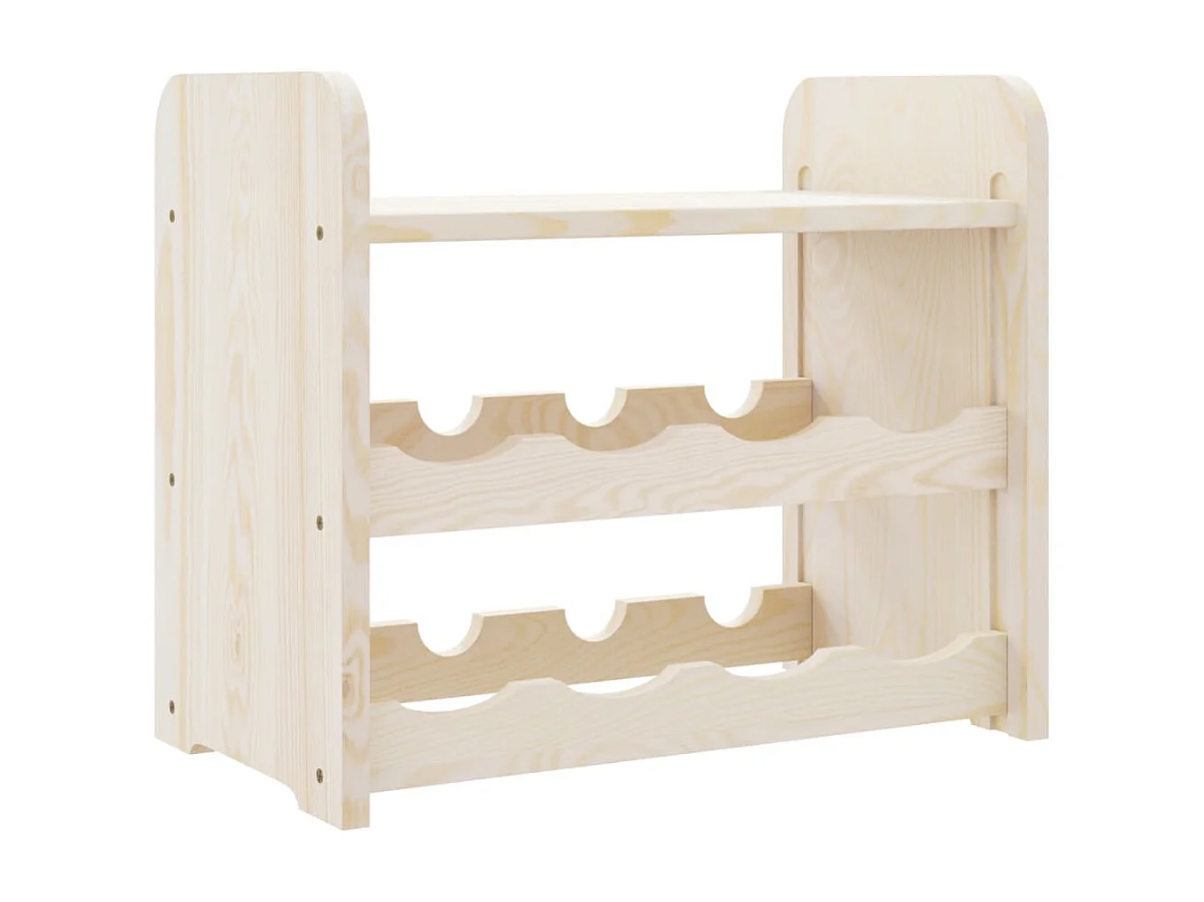 Casier à vin avec panneau supérieur 43x25x37 bois pin massif