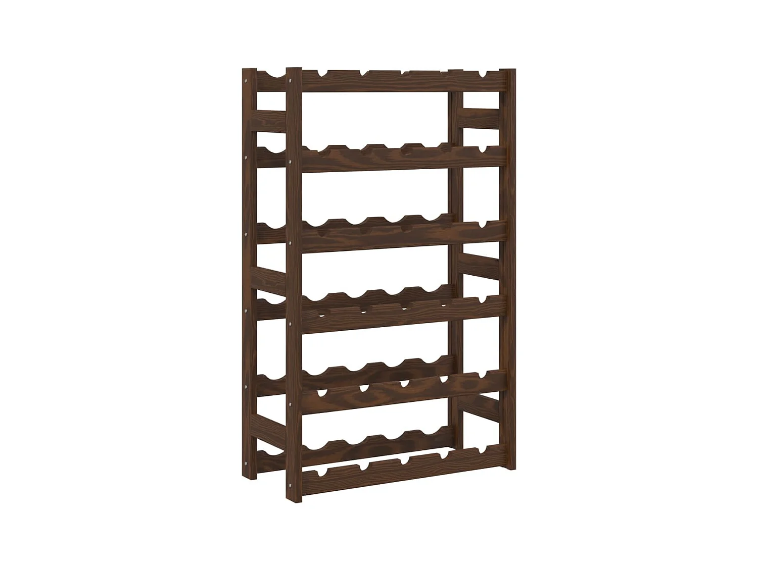 Casier à bouteilles pour 30 bouteilles marron bois pin solide