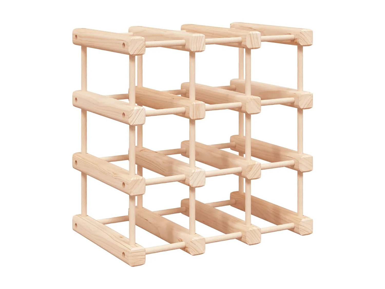 Casier à vin pour 12 bouteilles 36x23x36 bois massif de pin