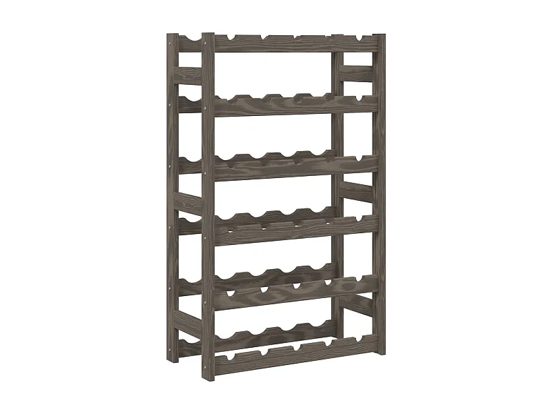 Casier à bouteilles pour 30 bouteilles gris bois pin solide