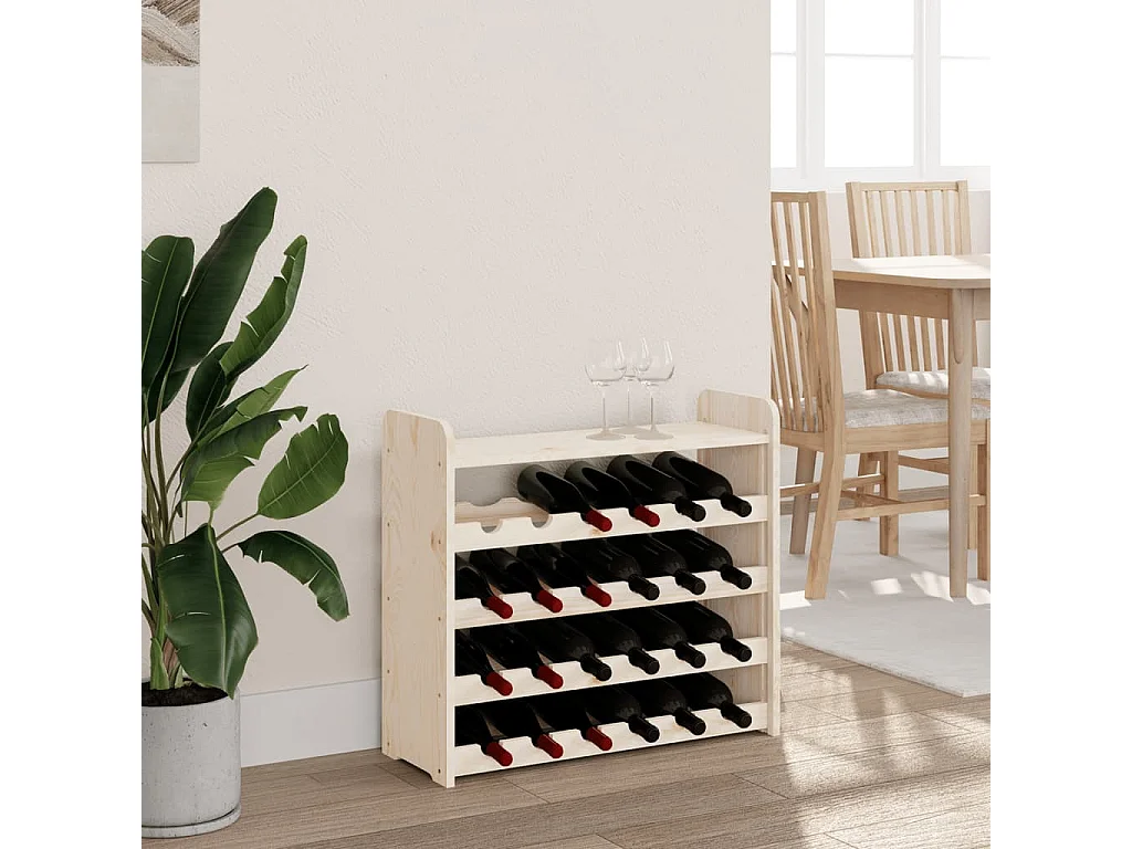 Casier à vin et panneau supérieur 67,5x25x60 bois pin massif