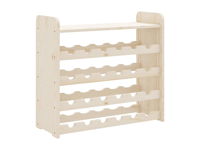 Casier à vin et panneau supérieur 67,5x25x60 bois pin massif
