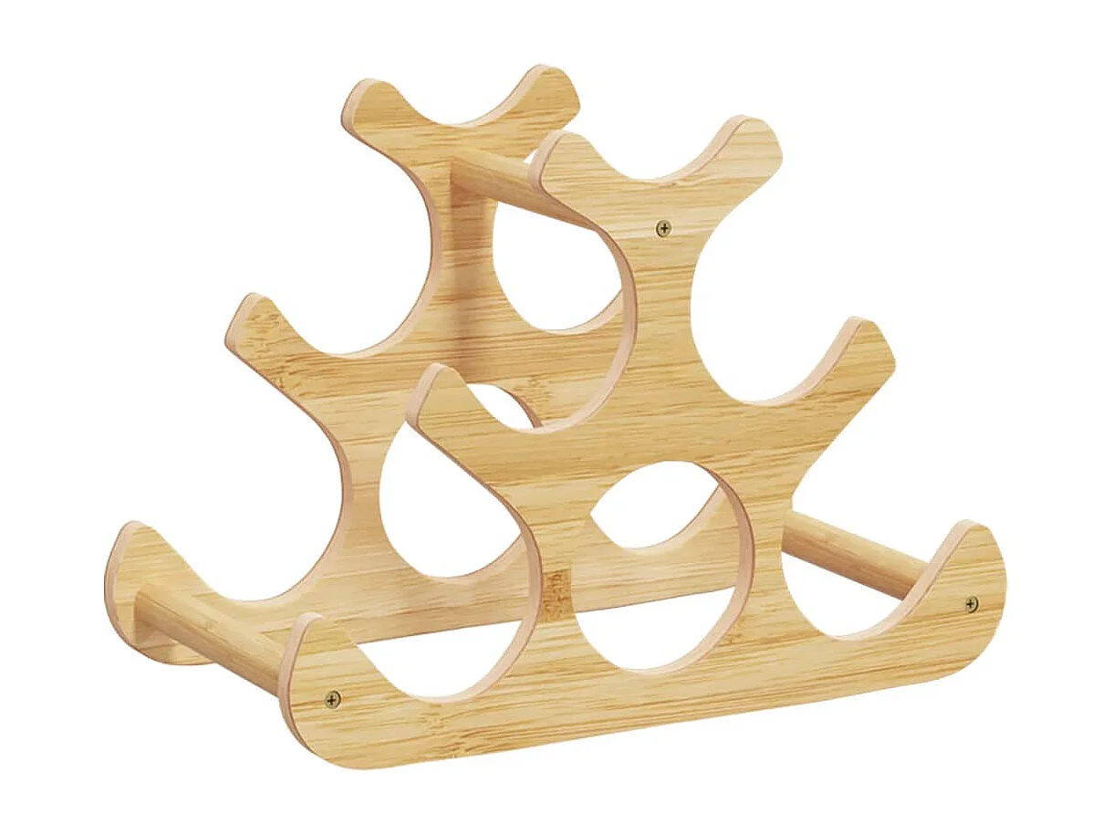 Casier à vin pour 6 bouteilles 35x18x25,5 bambou