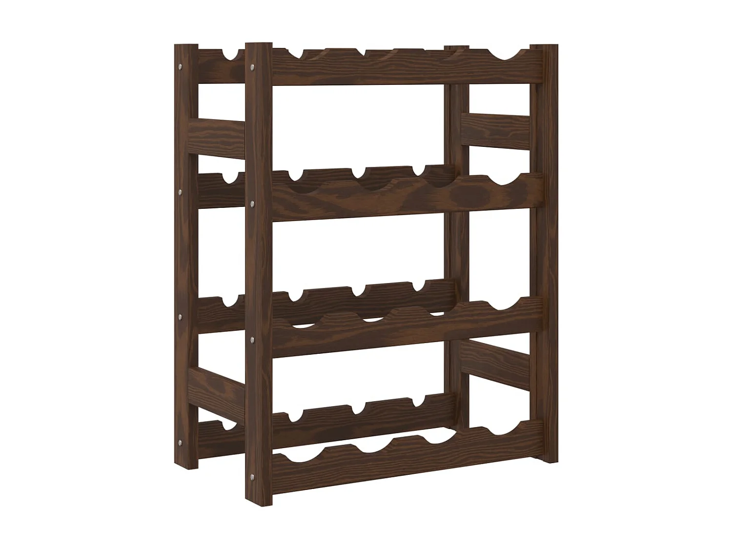 Casier à bouteilles pour 16 bouteilles marron bois pin solide
