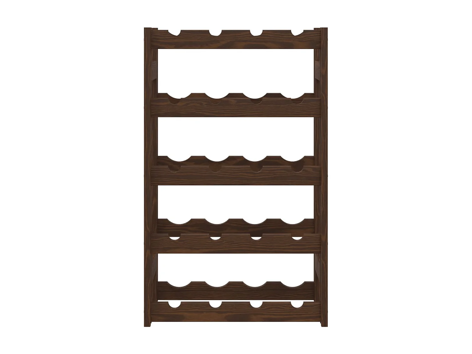 Casier à bouteilles pour 20 bouteilles marron bois pin solide