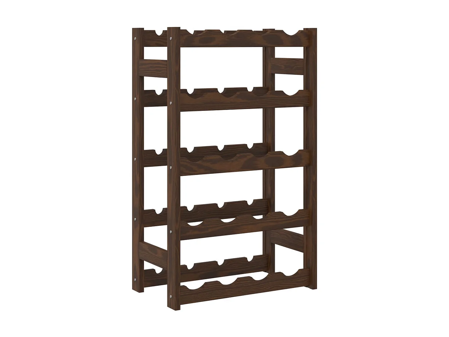 Casier à bouteilles pour 20 bouteilles marron bois pin solide