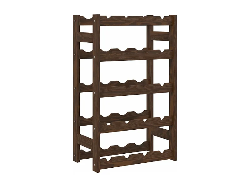Casier à bouteilles pour 20 bouteilles marron bois pin solide