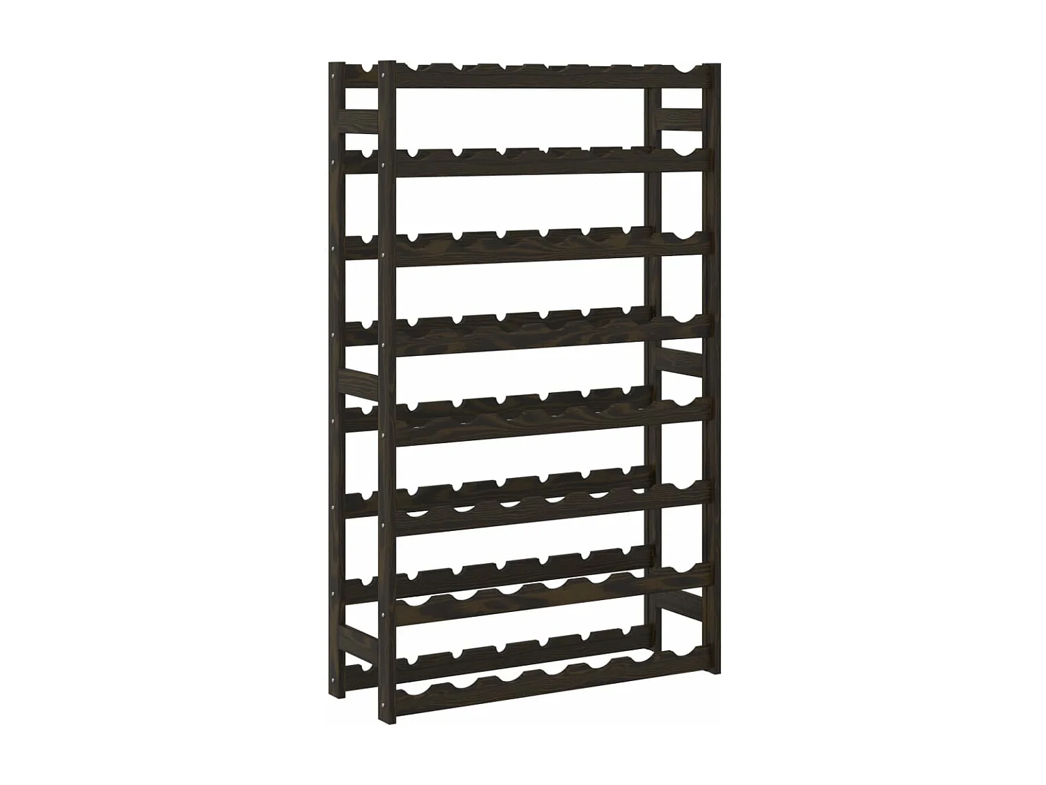 Casier à bouteilles pour 56 bouteilles noir bois pin solide