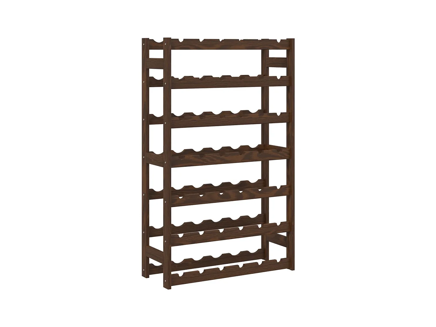 Casier à bouteilles pour 42 bouteilles marron bois pin solide