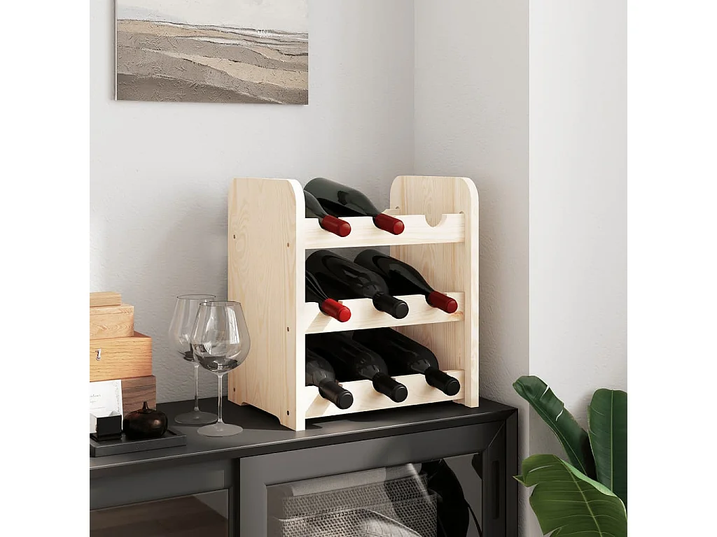 Casier à vin 33x25x37 bois de pin massif