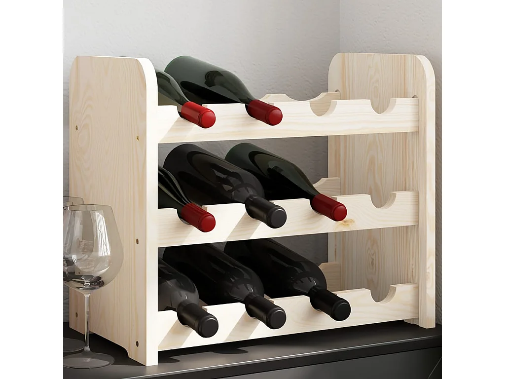 Casier à vin 43x25x37 bois de pin massif