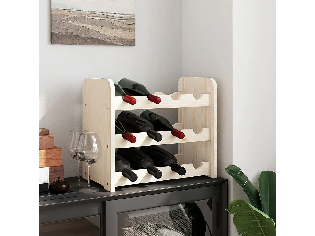 Casier à vin 43x25x37 bois de pin massif