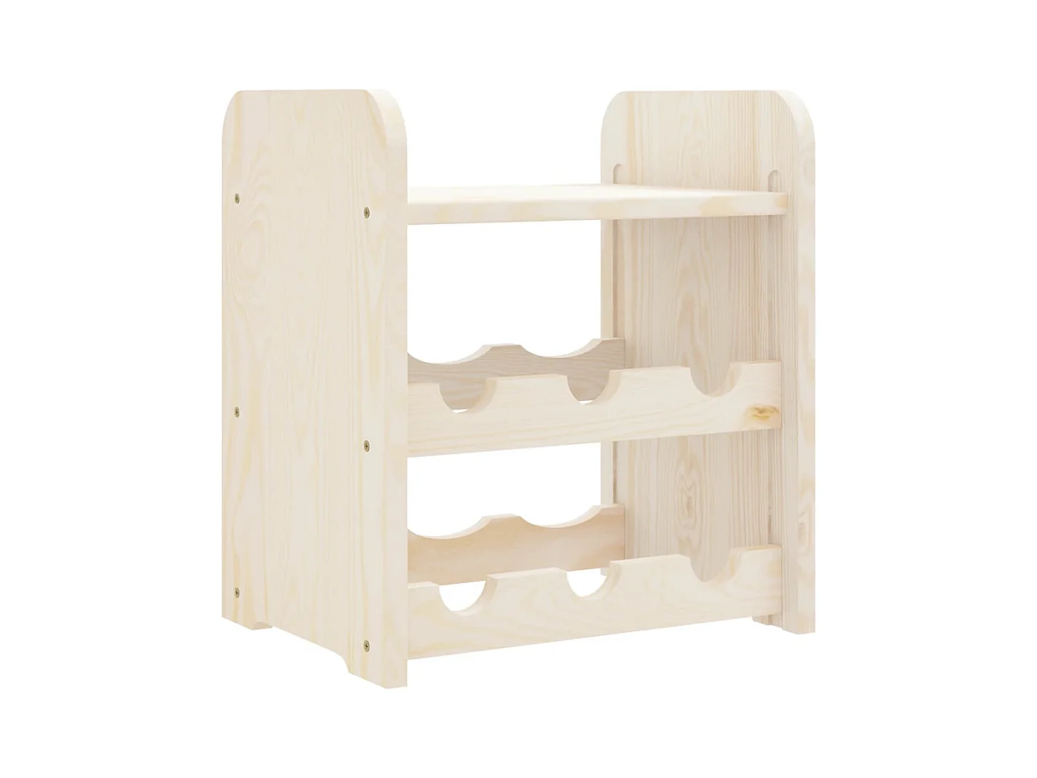 Casier à vin avec panneau supérieur 33x25x37 bois pin massif