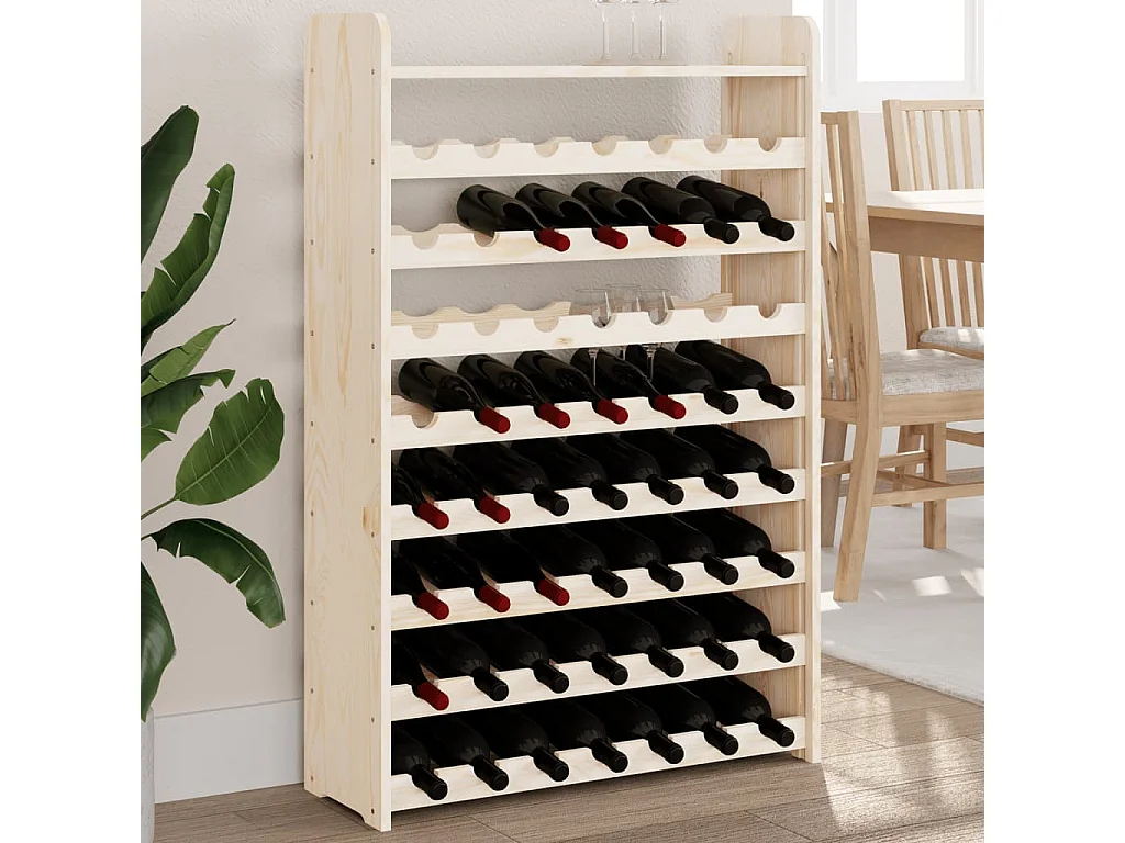 Casier à vin avec panneau supérieur bois de pin massif
