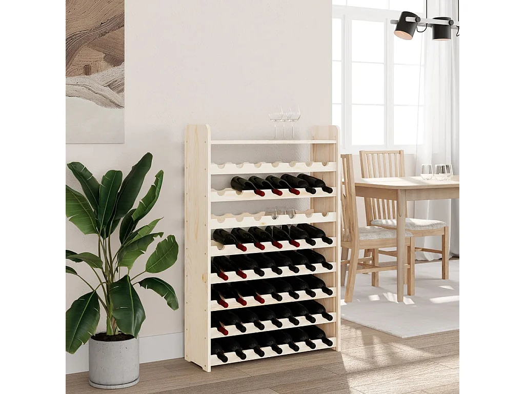 Casier à vin avec panneau supérieur bois de pin massif