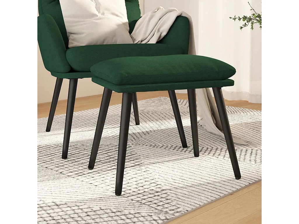 Repose-pied Vert foncé 45x29,5x39 Tissu