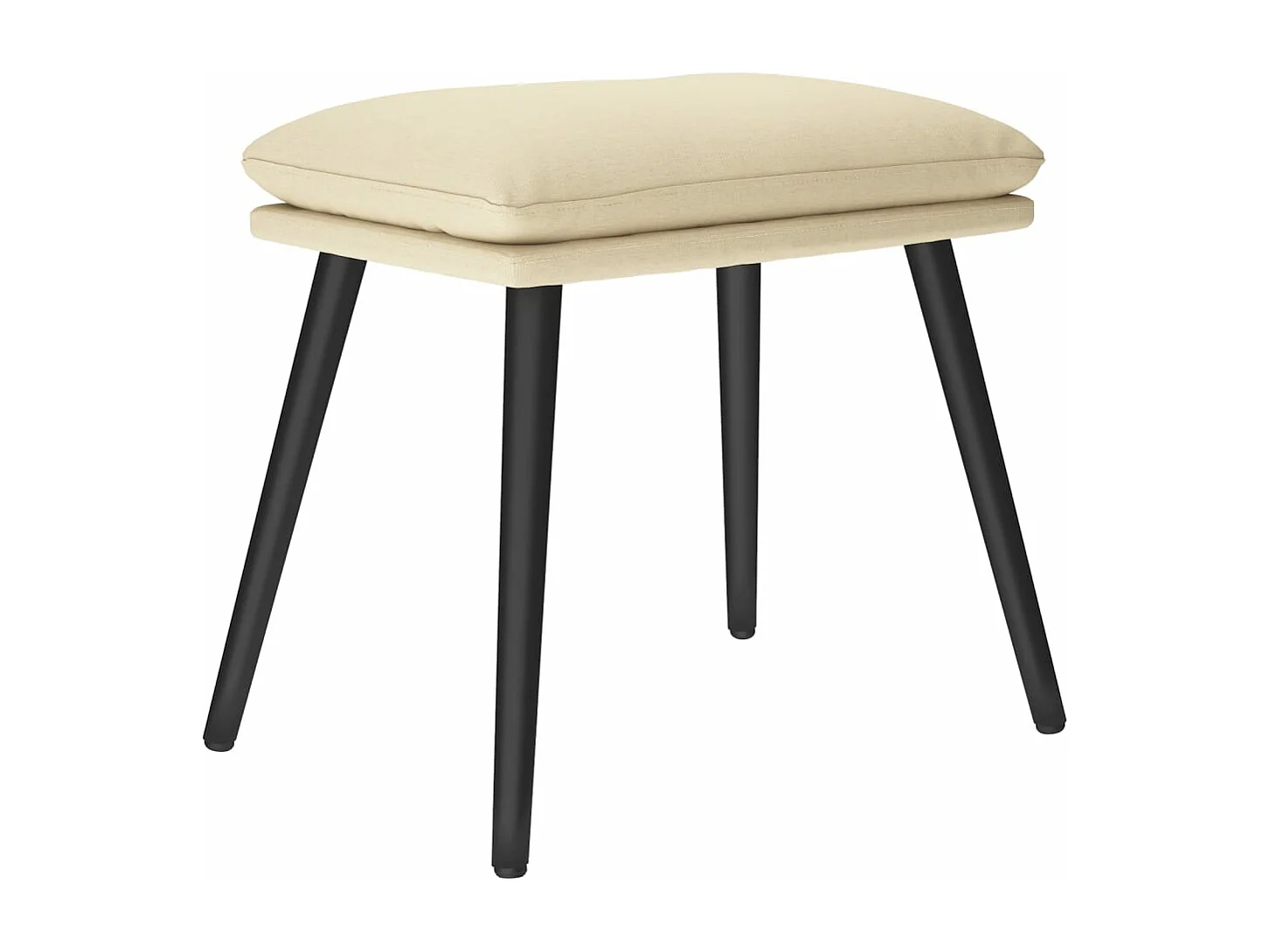 Repose-pied Crème 45x29,5x39 Tissu