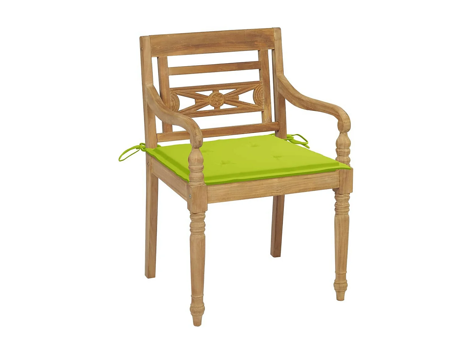 Chaises Batavia avec coussins 4 pcs Bois de teck solide 2