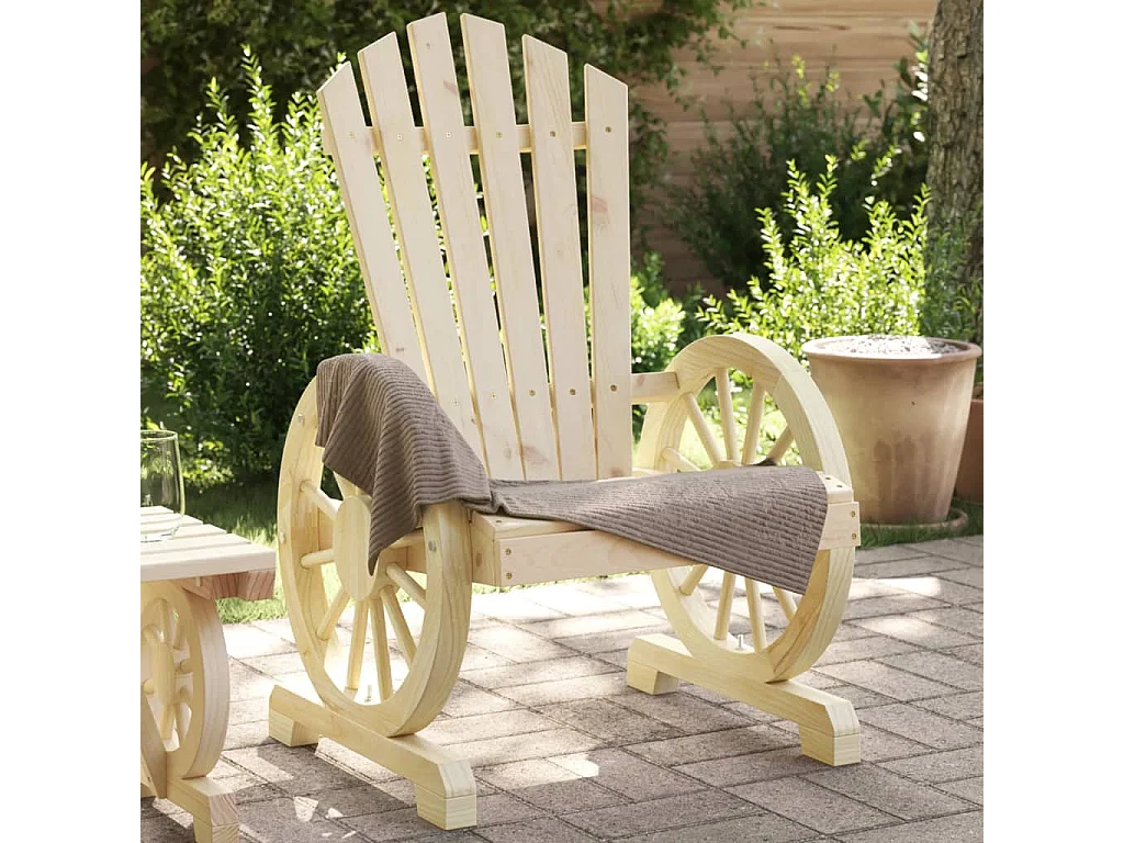 Chaise de jardin Adirondack bois de sapin massif