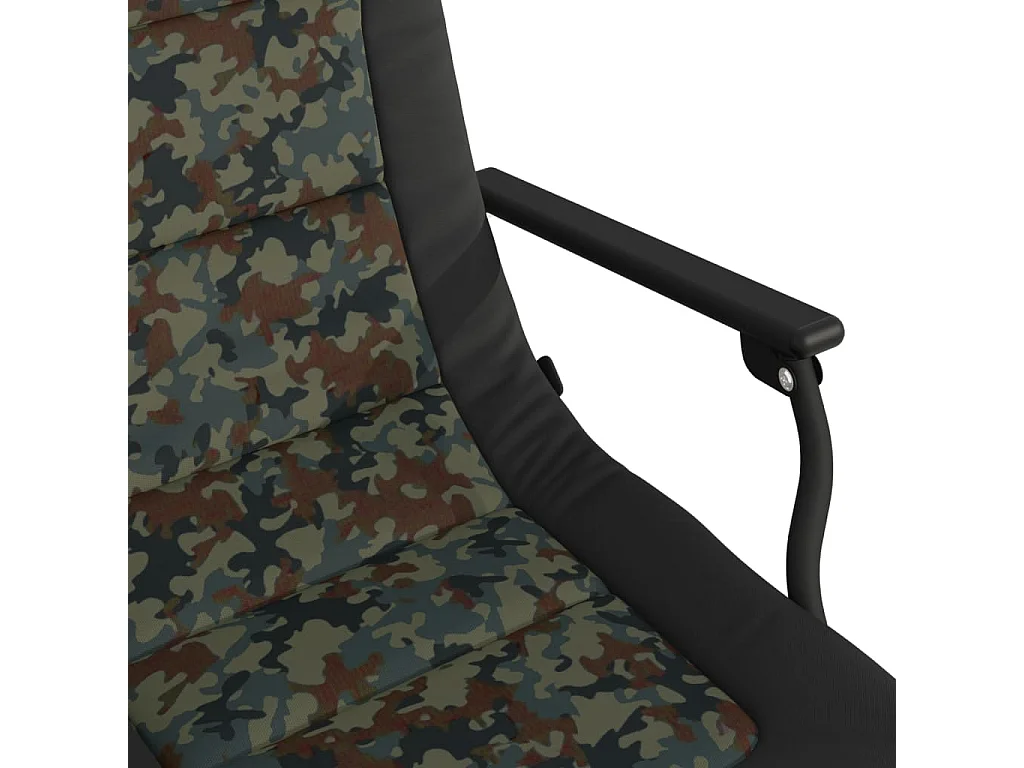 Chaise de pêche avec accoudoir pliable camouflage