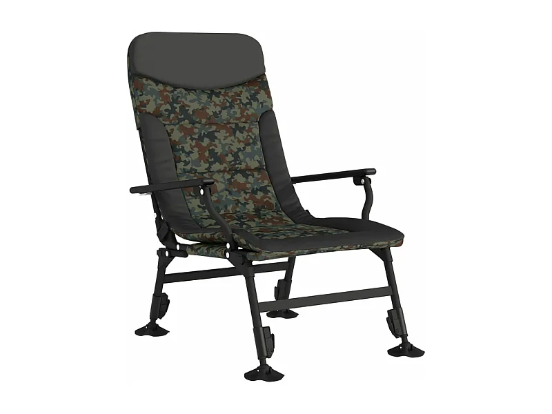 Chaise de pêche avec accoudoir pliable camouflage