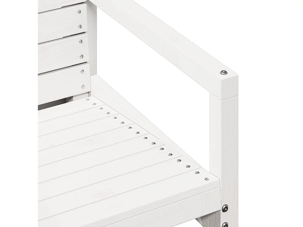 Chaise de jardin blanc 57,5x63x76 bois de pin massif