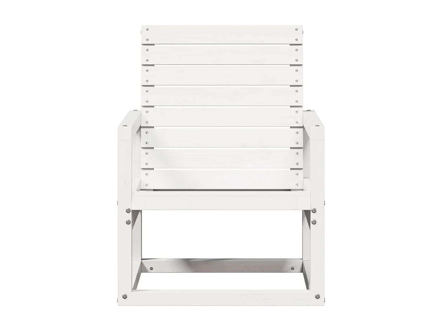 Chaise de jardin blanc 57,5x63x76 bois de pin massif