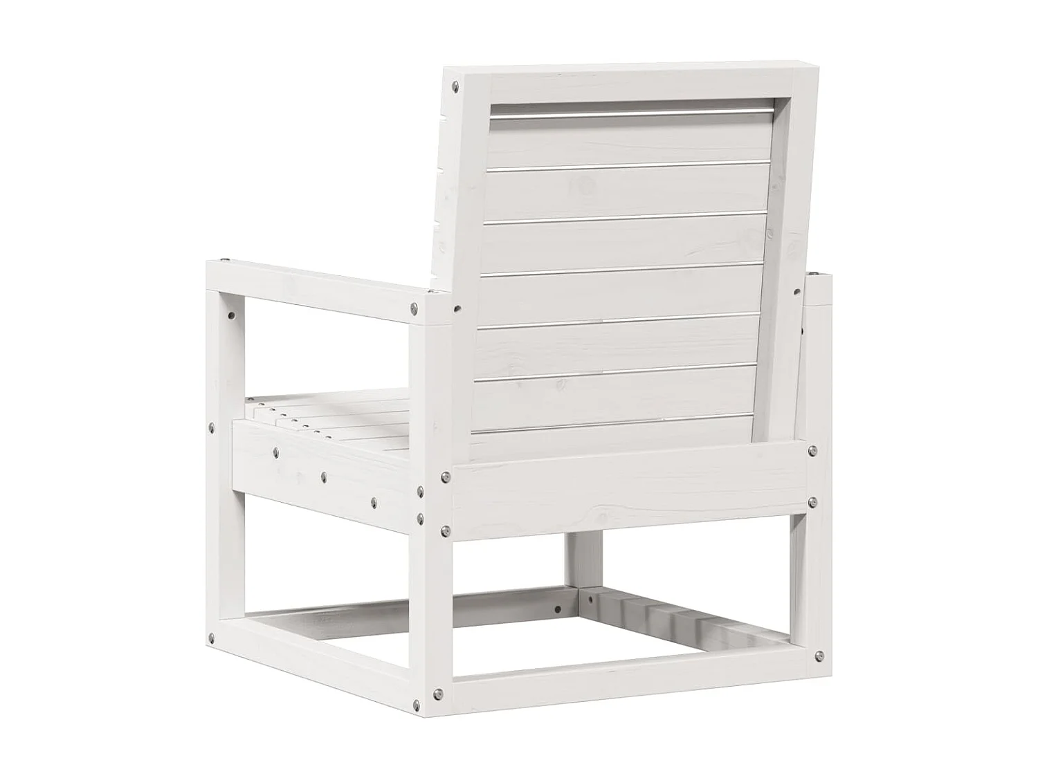 Chaise de jardin blanc 57,5x63x76 bois de pin massif