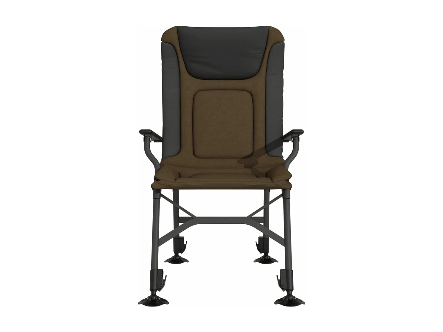 Chaise de pêche avec accoudoir pliable taupe