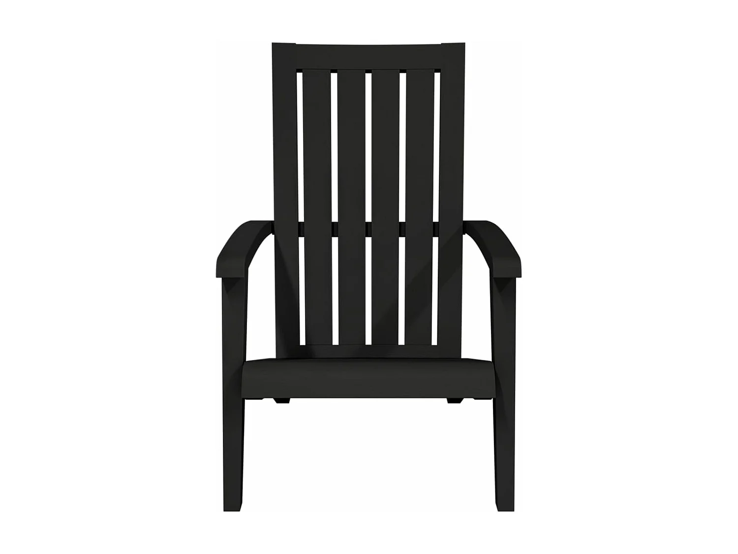 Chaise de jardin Adirondack noir polypropylène