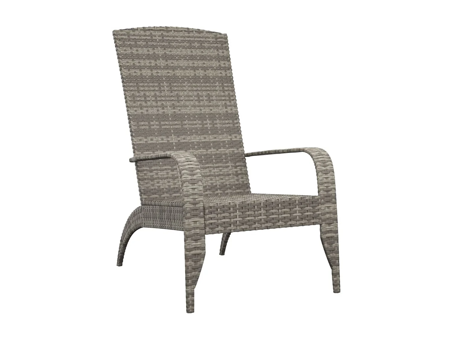 Chaise de jardin Adirondack Gris Résine tressée