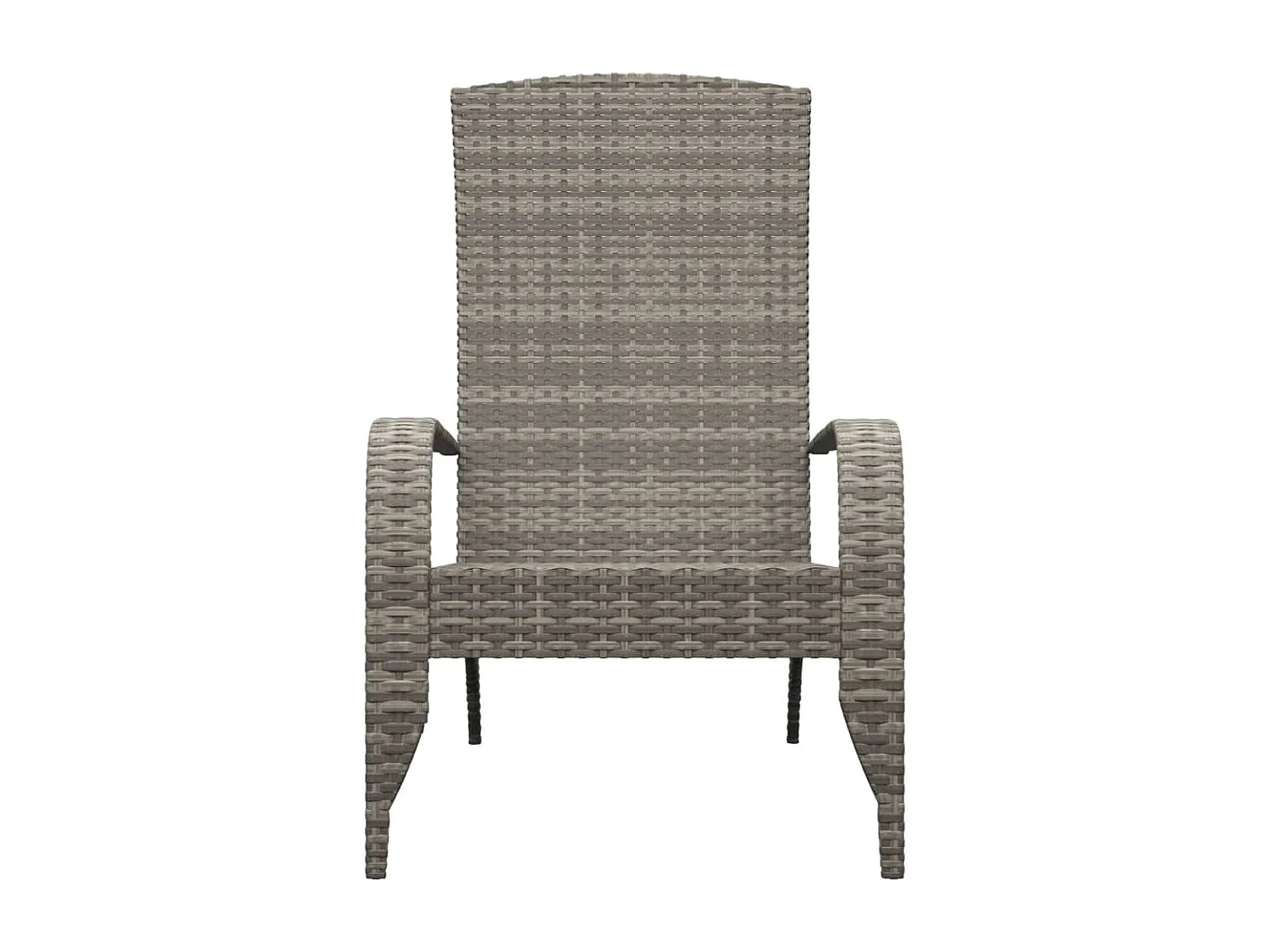 Chaise de jardin Adirondack Gris Résine tressée
