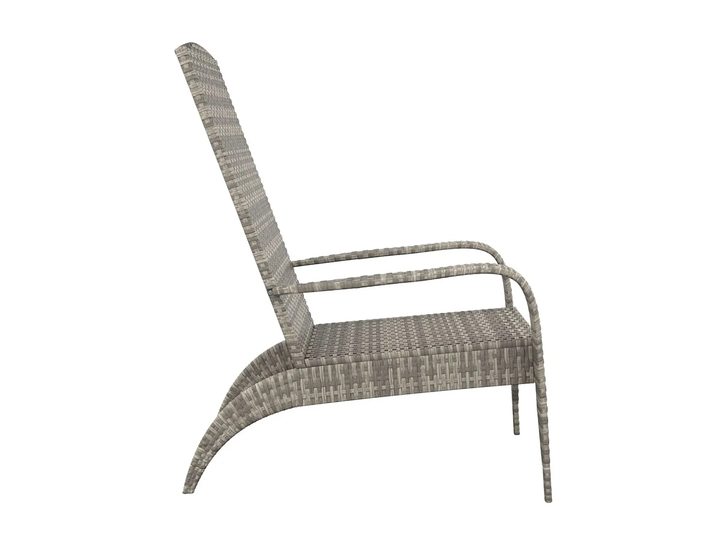 Chaise de jardin Adirondack Gris Résine tressée