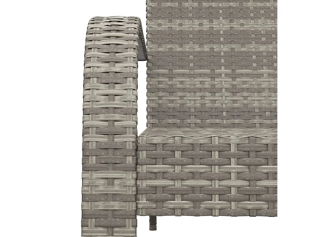 Chaise de jardin Adirondack Gris Résine tressée