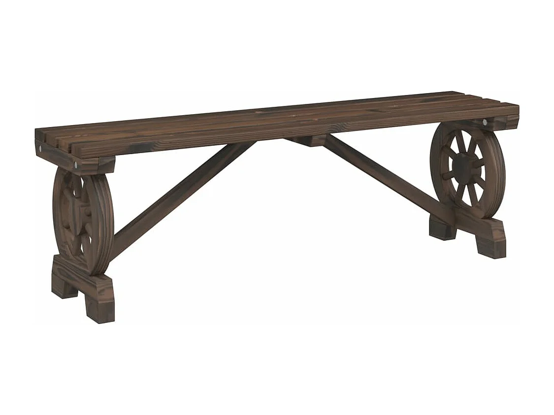 Bancs de jardin 2 pcs bois de sapin massif