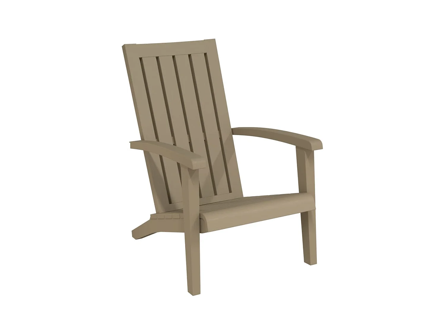 Chaise de jardin Adirondack marron clair polypropylène