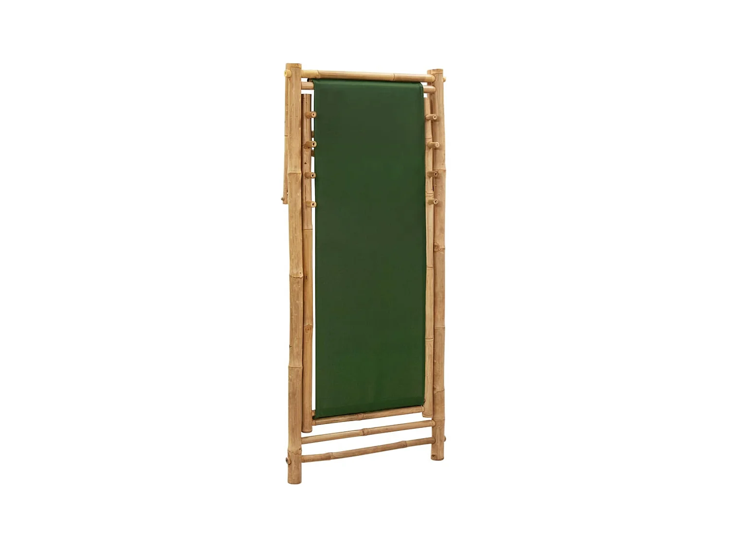 Chaise de terrasse bambou et toile vert