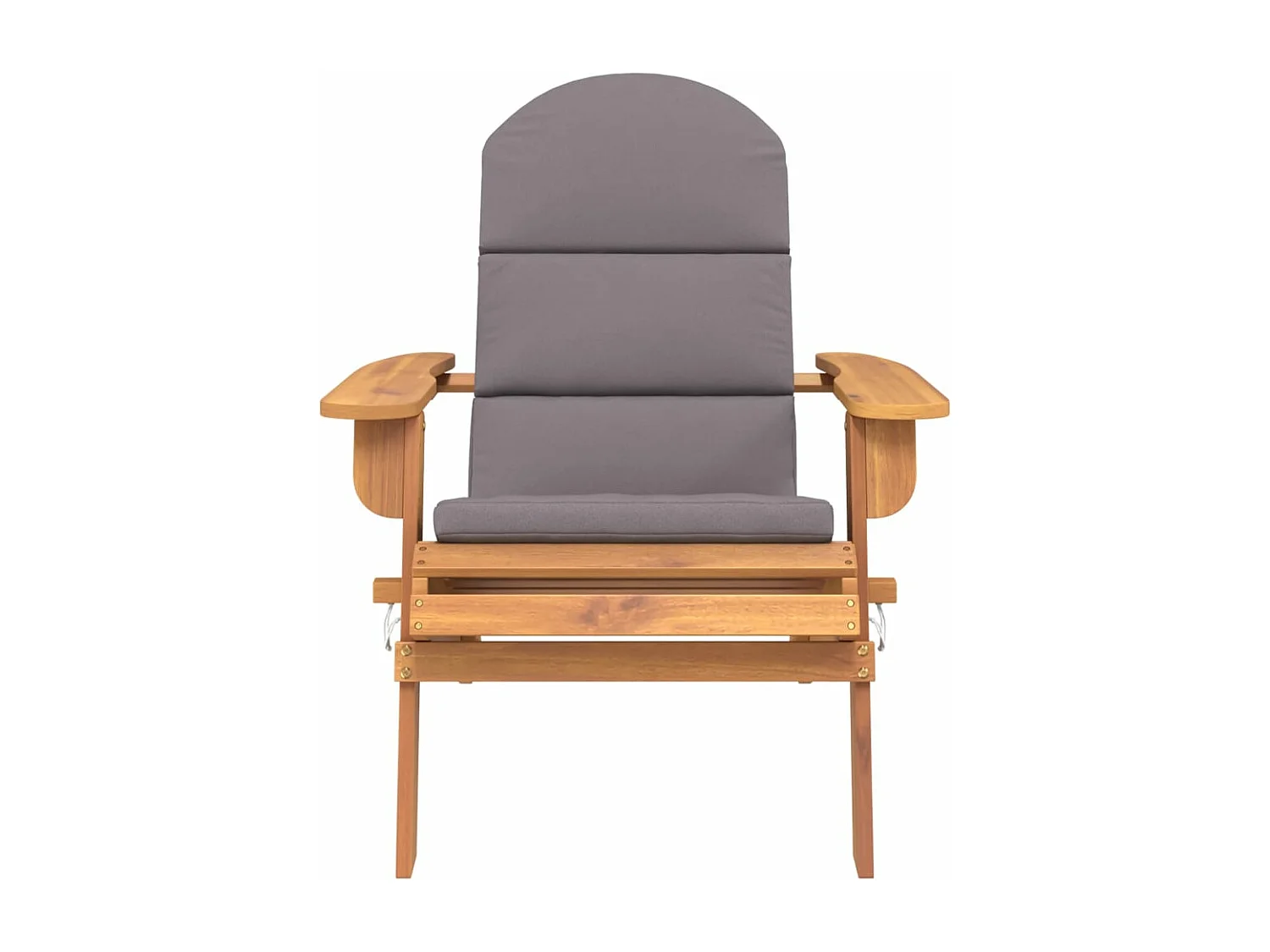 Chaise de jardin Adirondack avec coussins bois massif d'acacia