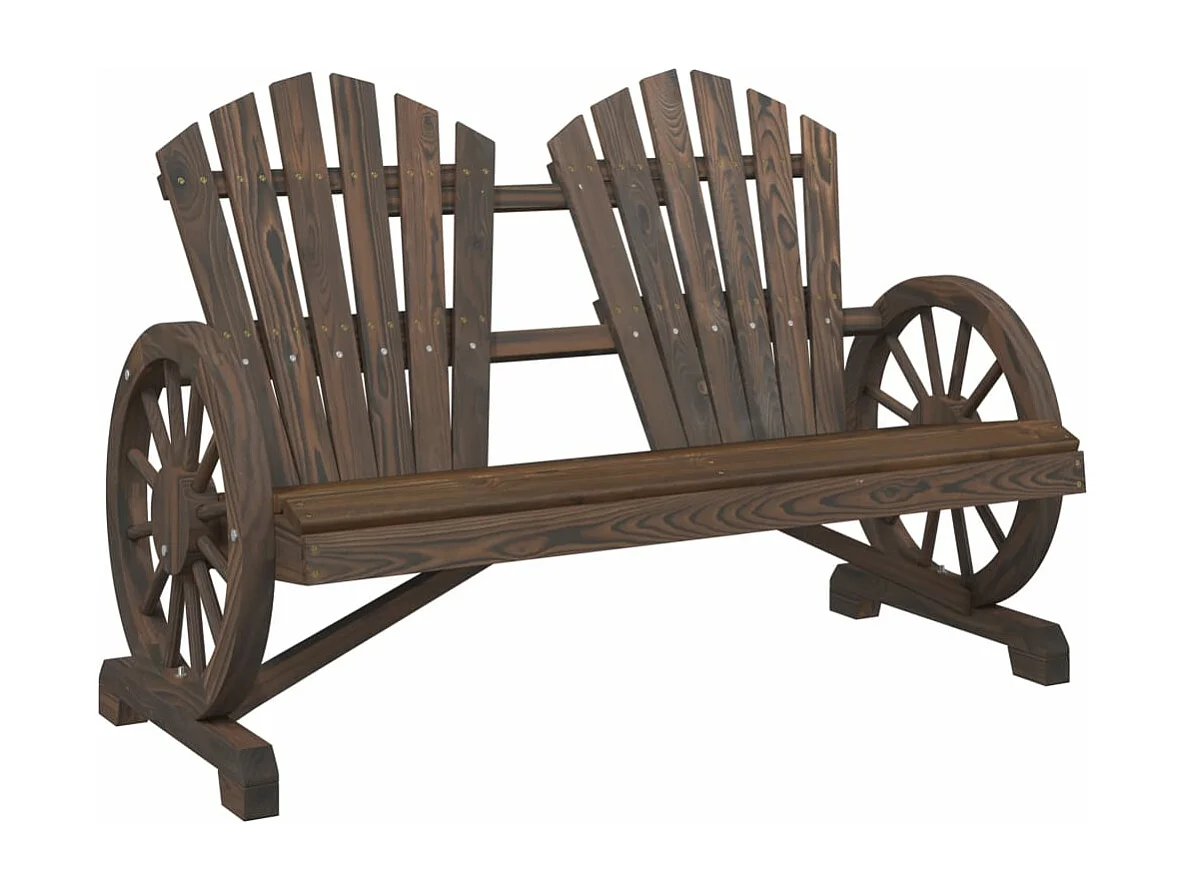 Chaise de jardin Adirondack 2 places bois de sapin massif