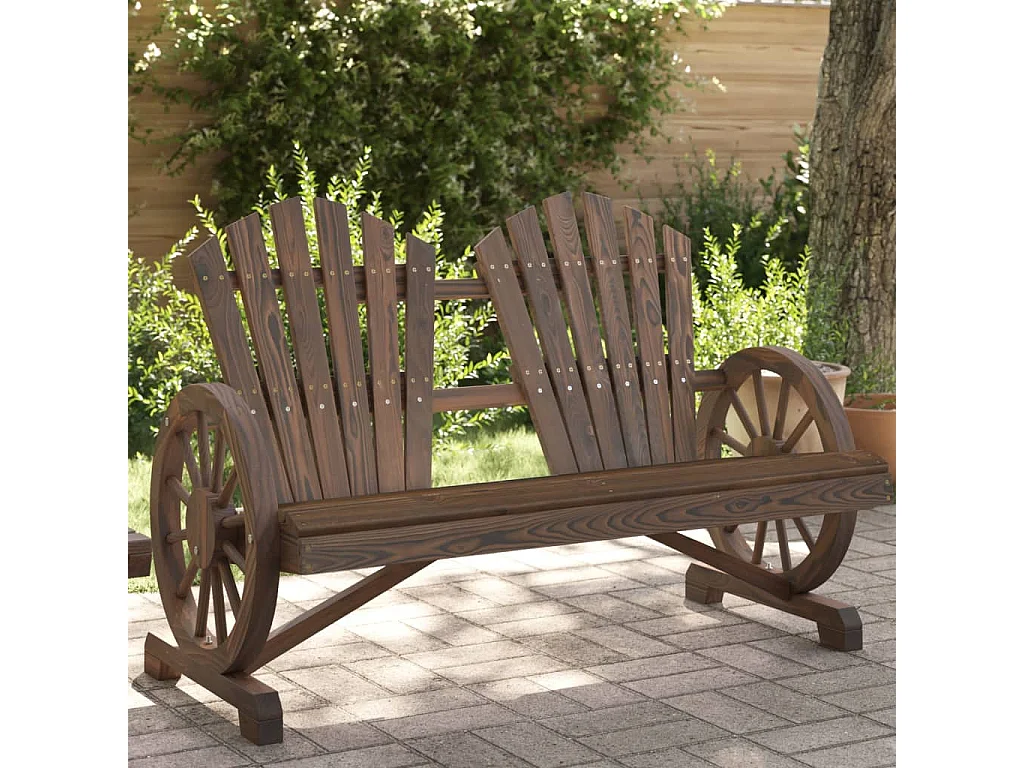 Chaise de jardin Adirondack 2 places bois de sapin massif