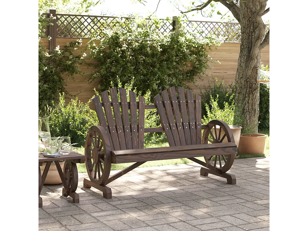 Chaise de jardin Adirondack 2 places bois de sapin massif